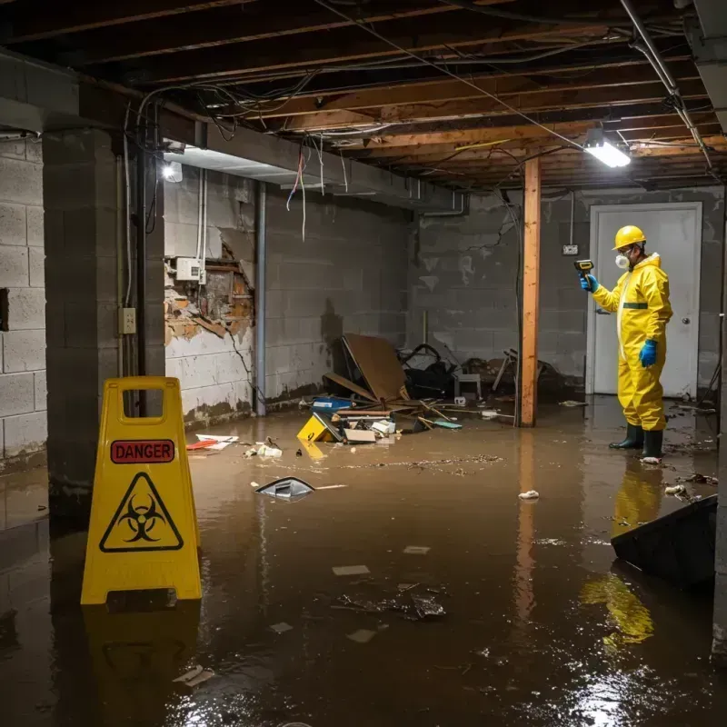 Flooded Basement Electrical Hazard in Bull Run Mountain Estates, VA Property